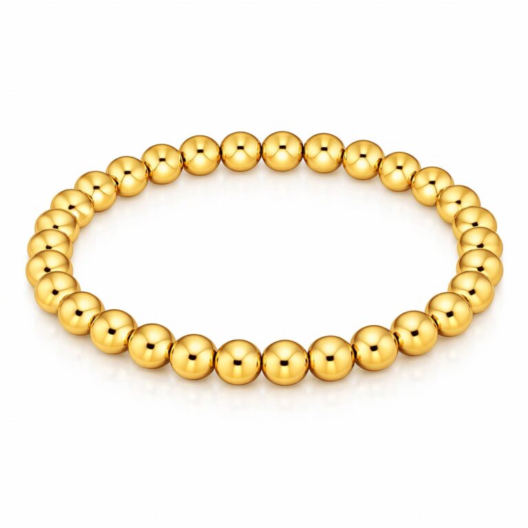 18K gold plated stainless steel bracelet front view