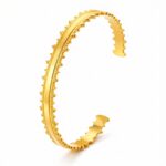 18K gold plated stainless steel bracelet front view