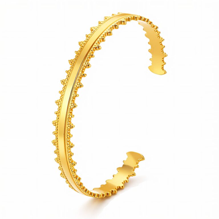 18K gold plated stainless steel bracelet front view