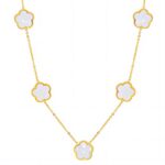 Flower Meadow 18K gold plated stainless steel necklace with flower pendant