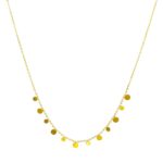 18K gold plated stainless steel necklace front view