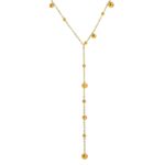 18K gold plated stainless steel necklace front view