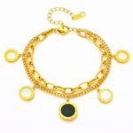 18K gold plated stainless steel bracelet close-up view