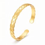 18K gold plated stainless steel bracelet front view