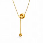 18K gold plated stainless steel necklace with lobster claw clasp