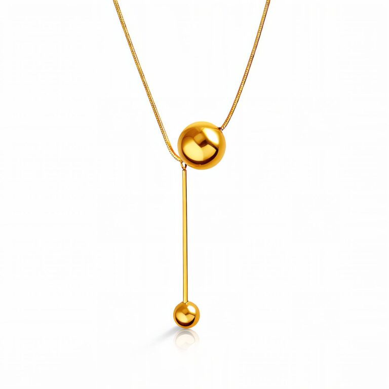 18K gold plated stainless steel necklace with lobster claw clasp