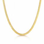 18K gold plated stainless steel necklace on display