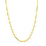 18K gold plated stainless steel necklace front view