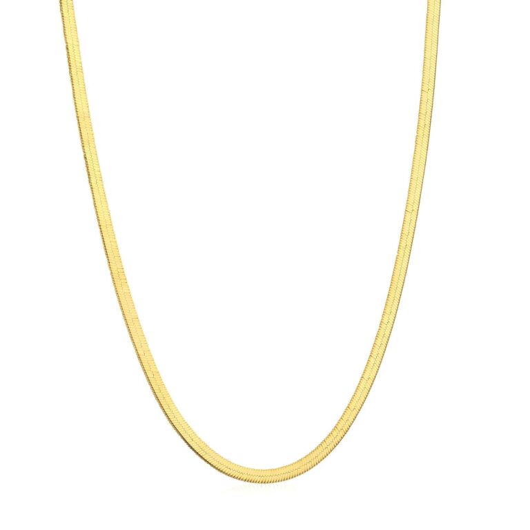 18K gold plated stainless steel necklace front view