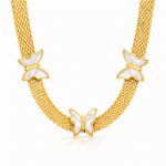 18K gold plated butterfly necklace on stainless steel chain