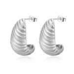 stainless steel stud earrings front view