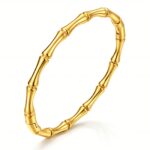 18K gold plated stainless steel bracelet front view