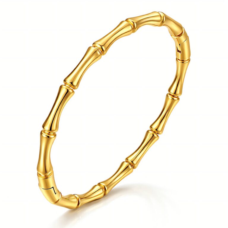 18K gold plated stainless steel bracelet front view