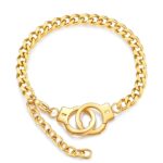 18K gold plated stainless steel bracelet close-up