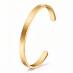 18K gold plated stainless steel bracelet front view