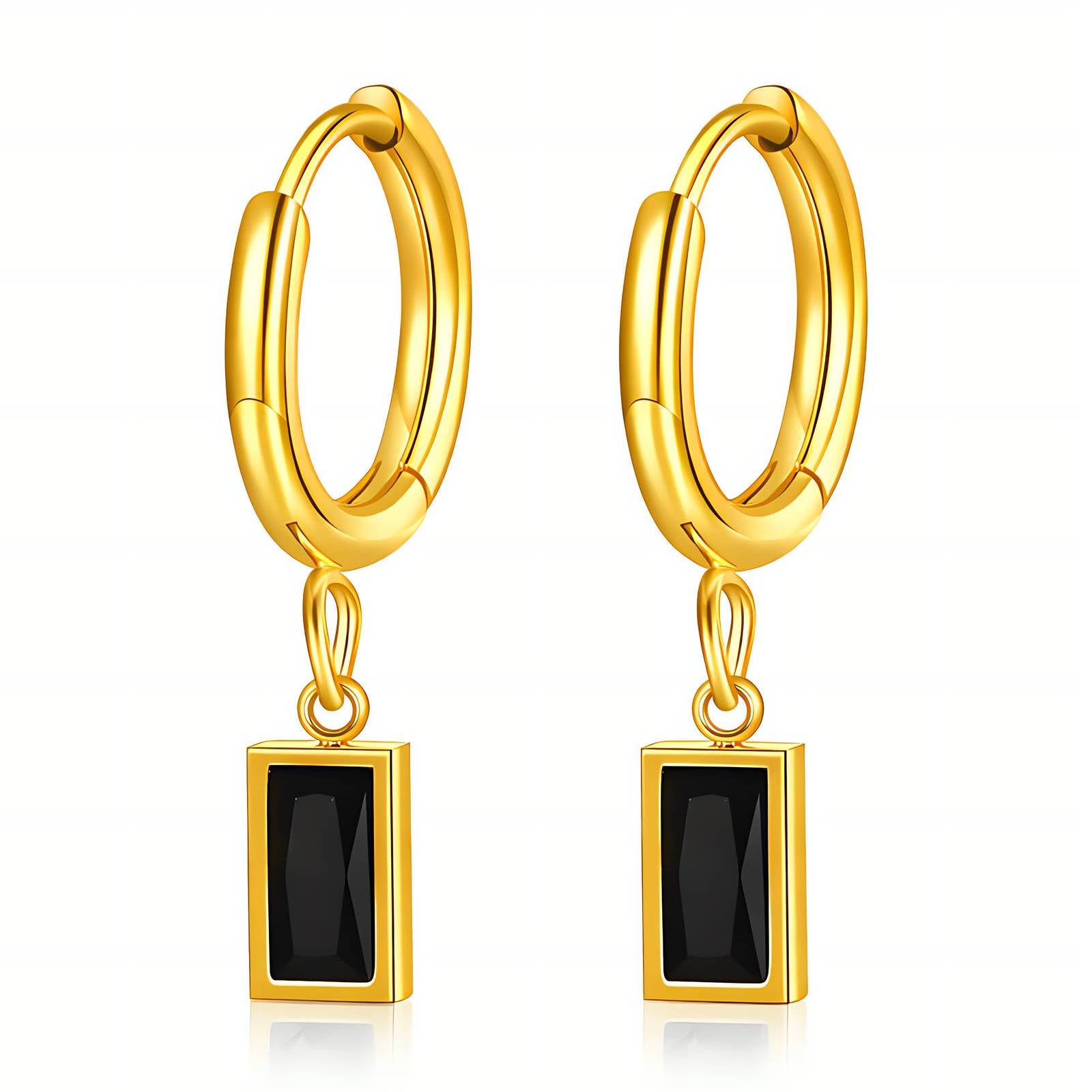 88203-0_new_0903061294 18K gold plated stainless steel Congo earrings front view