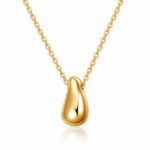 18K gold plated stainless steel necklace with lobster claw clasp and small pendant