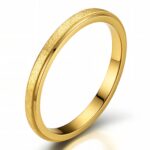 18K gold plated stainless steel sized ring close-up