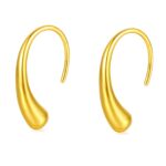 18K gold plated stainless steel earrings front view