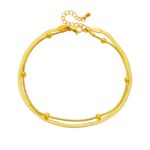 18K gold plated stainless steel anklet close-up