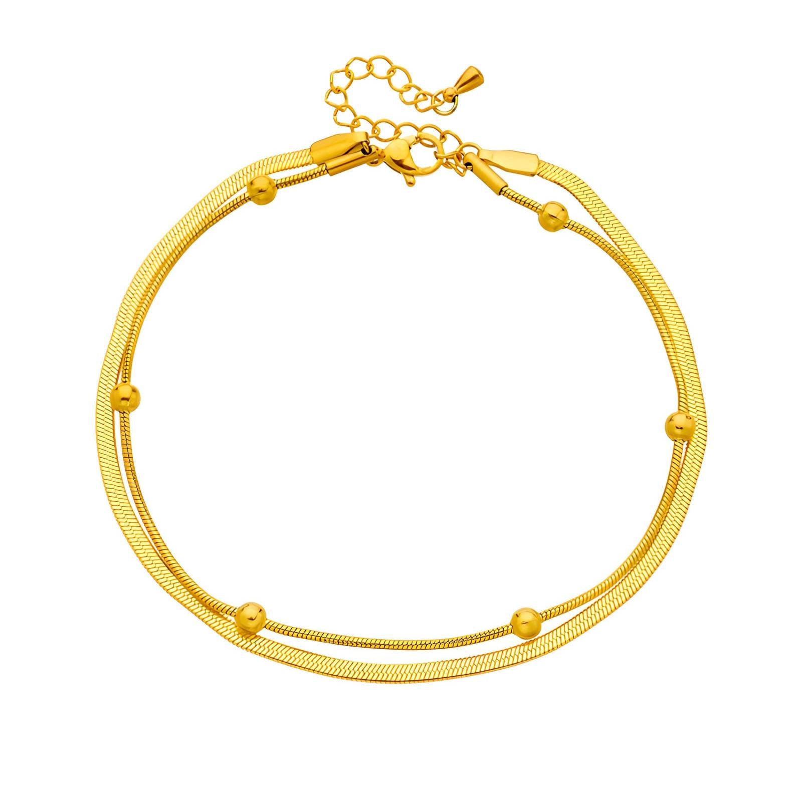 88419-0_155050_1600 18K gold plated stainless steel anklet close-up