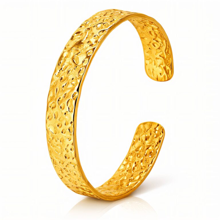 18K gold plated stainless steel bracelet front view