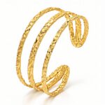 18K gold plated stainless steel bracelet front view