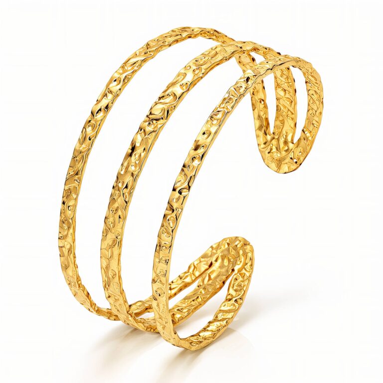 18K gold plated stainless steel bracelet front view