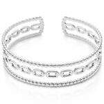 stainless steel bracelet with 6 cm diameter front view