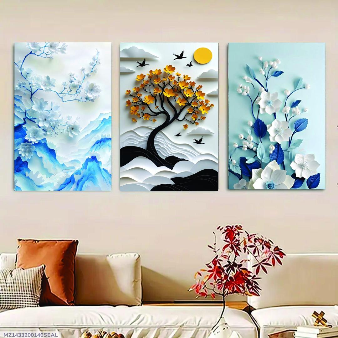 88fd5dad5cb381851161f4053ff4cbbf.jpeg Set of three 8x11 inch wooden phototile frames with spiritual designs