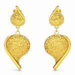 18K gold plated stainless steel stud earrings front view