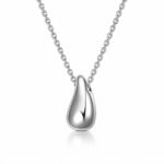 Stainless steel necklace with lobster claw closure and small pendant
