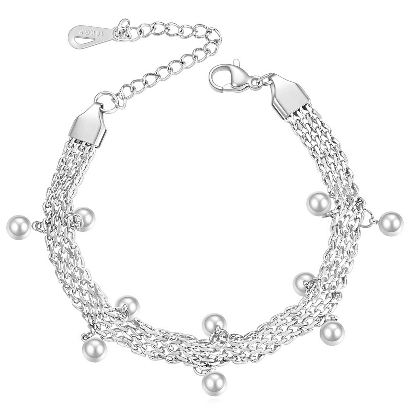 89499-0 stainless steel bracelet front view