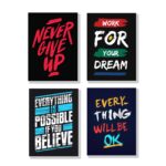 Set of 4 Premium Wall Art Photo Tiles – Modern Home Decor Sets 8x11