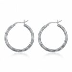 Stainless steel earrings with pin closure and 3x3 cm size