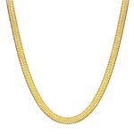 18K gold plated stainless steel necklace front view