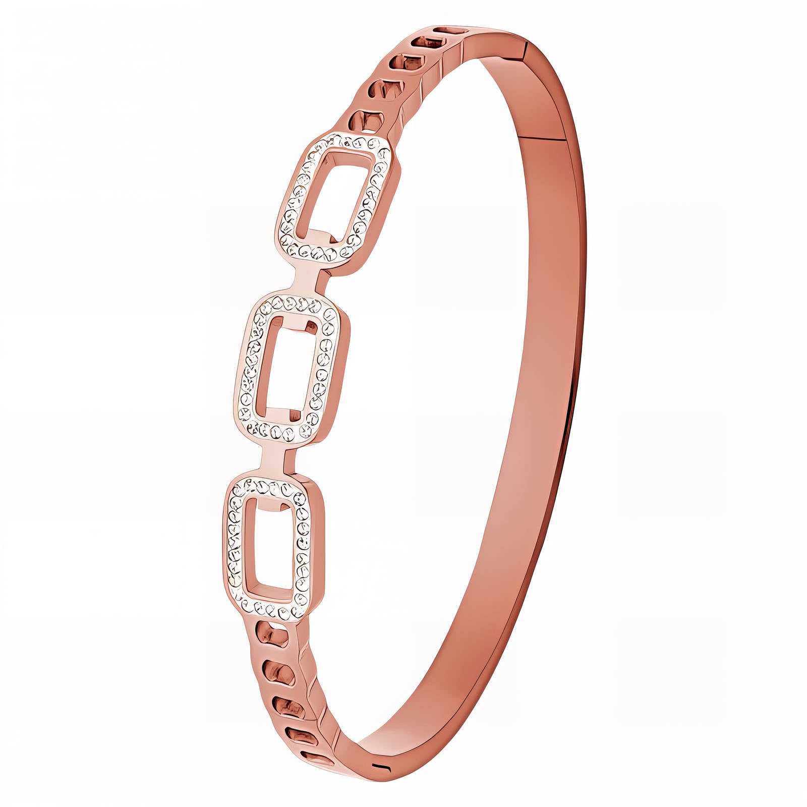 89610-0_1_133327_133348 Stainless steel bracelet with cubic zirconia and enamel accents