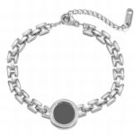Stainless steel adjustable bracelet with sleek design