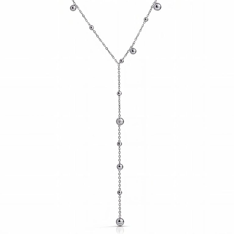 Stainless steel necklace with lobster claw clasp and minimalist pendant