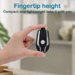 Ultra-compact mini keychain power bank in black