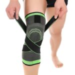 Adjustable 3D knee support band with patella gel pad front view