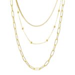 18K gold plated stainless steel necklace with lobster claw clasp