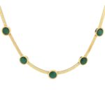 18K gold plated stainless steel necklace with lobster claw clasp