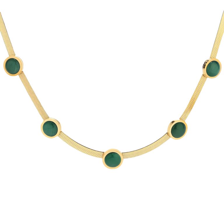 18K gold plated stainless steel necklace with lobster claw clasp