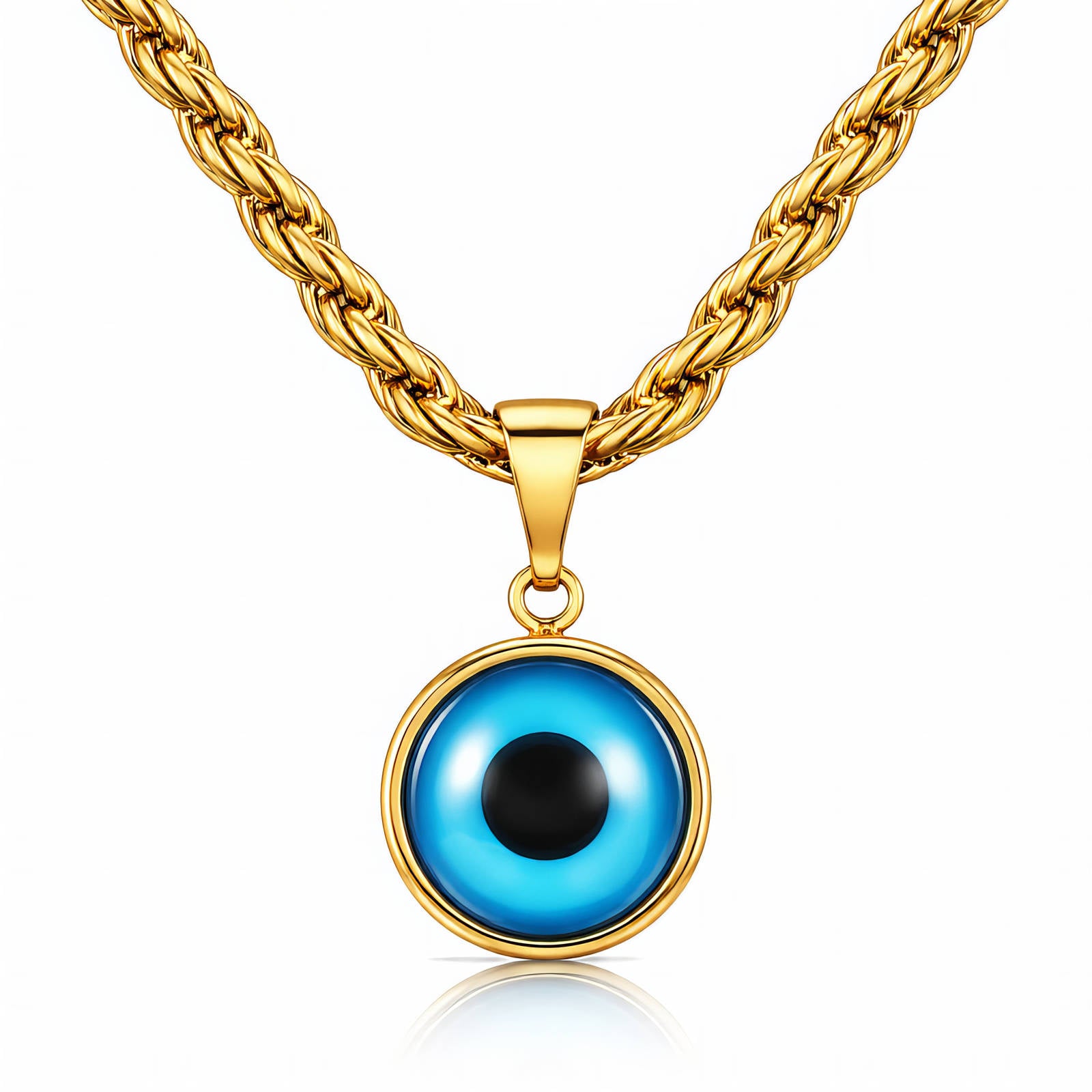 90578-0_new_1121362225 18K gold plated stainless steel evil eye necklace with lobster claw clasp