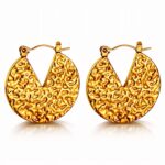 18K gold plated stainless steel earrings with pinch closure