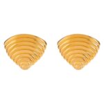 18K gold plated stainless steel stud earrings 3x4 cm