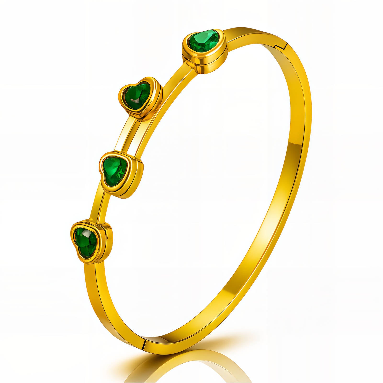 90730-0_1746536_154112_new_16591024_172646 18K gold plated hearts bracelet with cubic zirconia close-up
