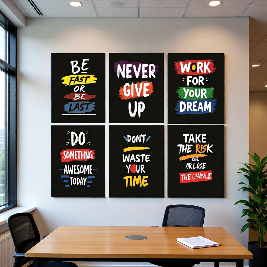 90f0c60dd1770faf2721a447151a8a9e.png Set of 6 Motivational Phototile frame Wall Art - Image 1