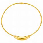 18K gold plated stainless steel necklace front view
